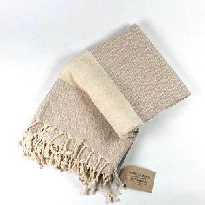 Turkish Towel, Beige and Cream - Brand New!